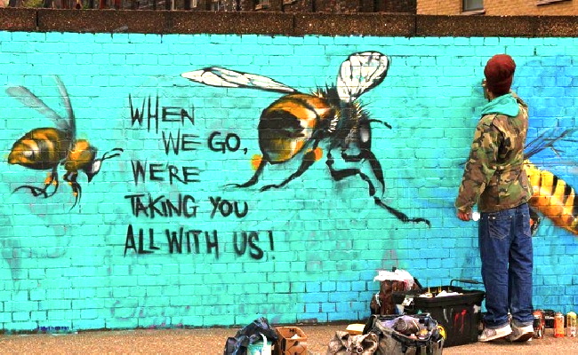 bees artist wall paintings